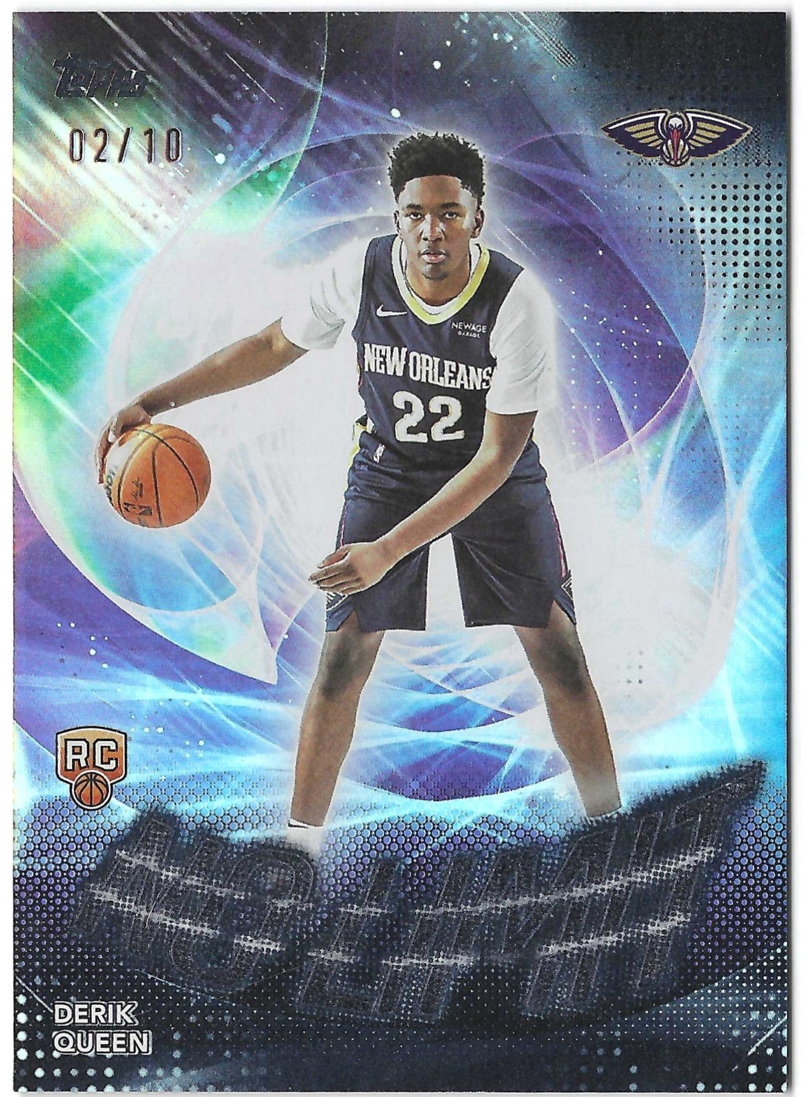 2025-26 Topps NBA #NL-13 Derik Queen No Limit Black Rainbow #02/10 Pelicans