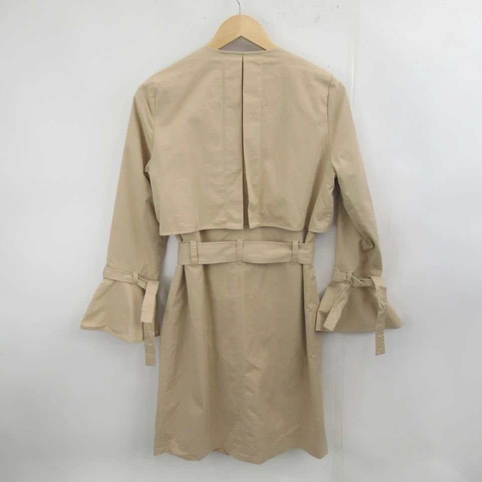 Chaqueta Anita & Green UK 8 Mac Abrigo Beige Botón Inteligente Corbata Cinturón Preciado Foto 4 de 4