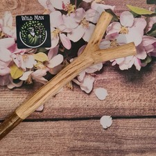 Handmade Rustic wooden Thumb Stick, walking stick, Hiking Pole.