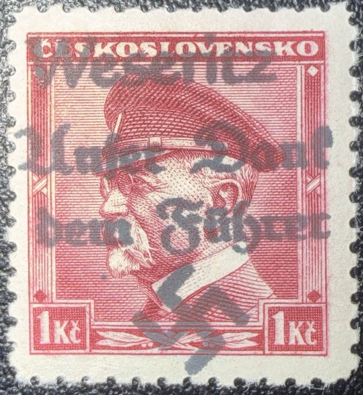 Czechoslovakian- Hitler Stamp(Wesenitz Overprinted)Cv$150