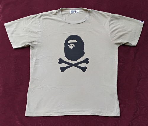 BAPE Pirate Store Crossbones Ape Head T-Shirt Beige