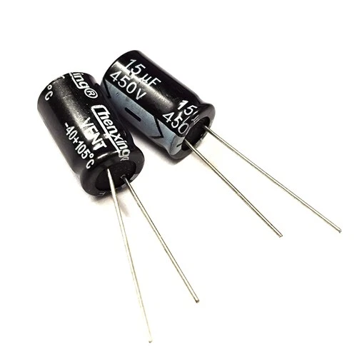 20pcs 15uF 450V 15MFD 450Volt 10*17mm Aluminum Electrolytic Capacitor