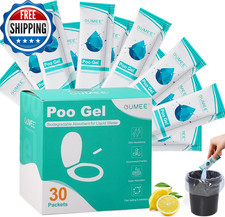 30 PACK Poo Gel for Portable Toilet, Camping Toilet Powder for Potty Bags, Eco A
