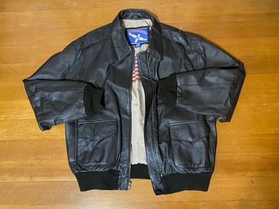 AIRBORNE TYPE A-2 U.S. FLIGHT BOMBER JACKET SZ L Brown Authentic