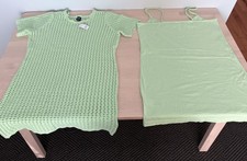 ***New 2pc GAP Green Knit CROCHET Dress short Sleeve Petite Large 100% Cotton