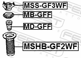 PROTECTIVE CAPBELLOW SHOCK ABSORBER MSHB-GF2WF FOR MITSUBISHI OUTLANDER/III 2.0L - Picture 3 of 9