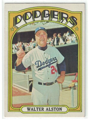 1972 Topps, #749, Walt Alston, Los Angeles Dodgers, EX or Better