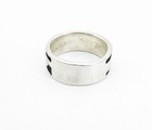 925 Sterling Silver  Vintage Petite Oxidized Detail Band Ring Sz 5.5  RG3727 — photo 4