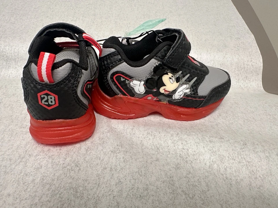 НОВЫЙ С ЯРЛЫКАМИ DISNEY JUNIOR МИККИ МЫШИ СВЕТ ВВЕРХ КРОССОВКИ РАЗМЕР 6 - Изображение 4 из 4