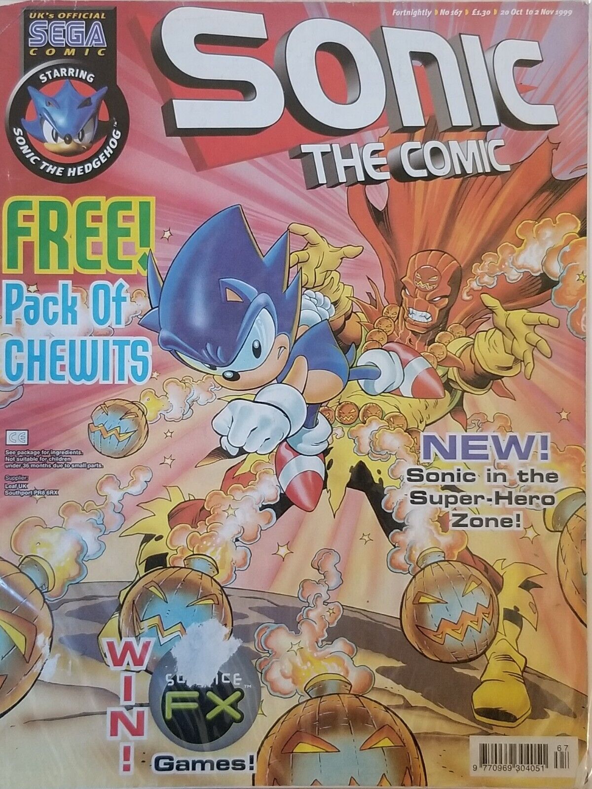 Sonic the Comic #160 VF ; Fleetway Quality Comic Book 