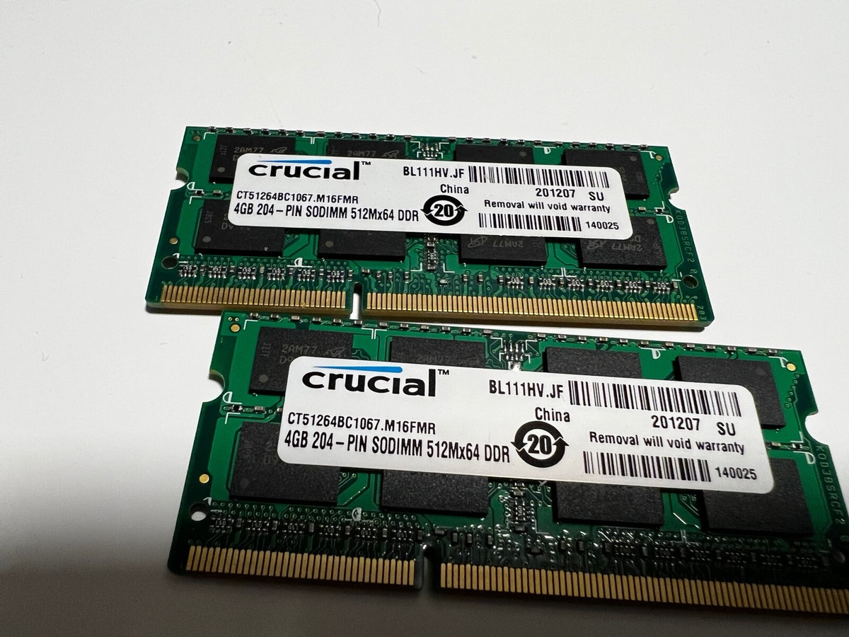 Crucial 8GB 204-PIN SODIMM 512Mx64 DDR Laptop Memory RAM  - Main Image