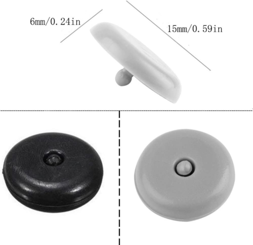 5 X Seat Belt Button Buckle Clip Stop - Universal Fit Stopper Kit Black (5 Sets) - Picture 3 of 5