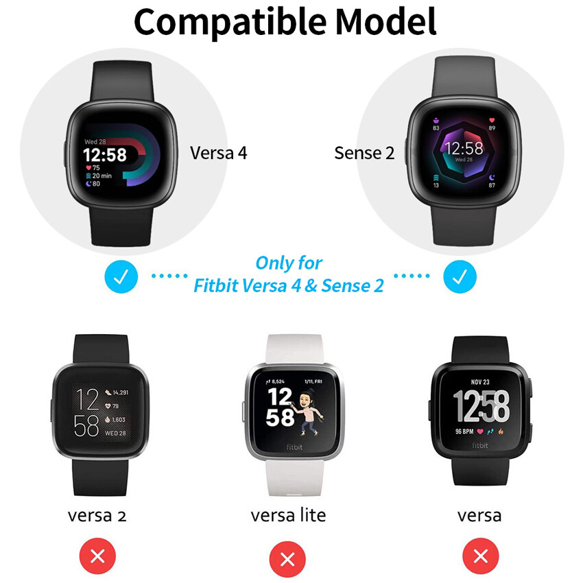 Screen Protector Case Cover For Fitbit Versa 4 Fitbit Sense 2 Hard PC