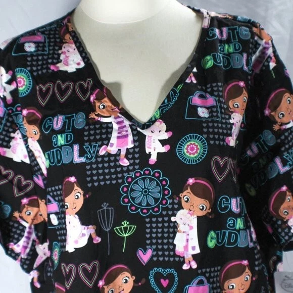 NWT Disney Doc McStuffins Scrub Top Plus Size 3X Nurse Pediatrics Medical Vet - Image 3 of 4