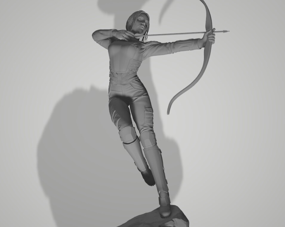 1/24 1/18 Katniss Hunger Game Unpainted Unassembled 3D Printing Model Garage Kit