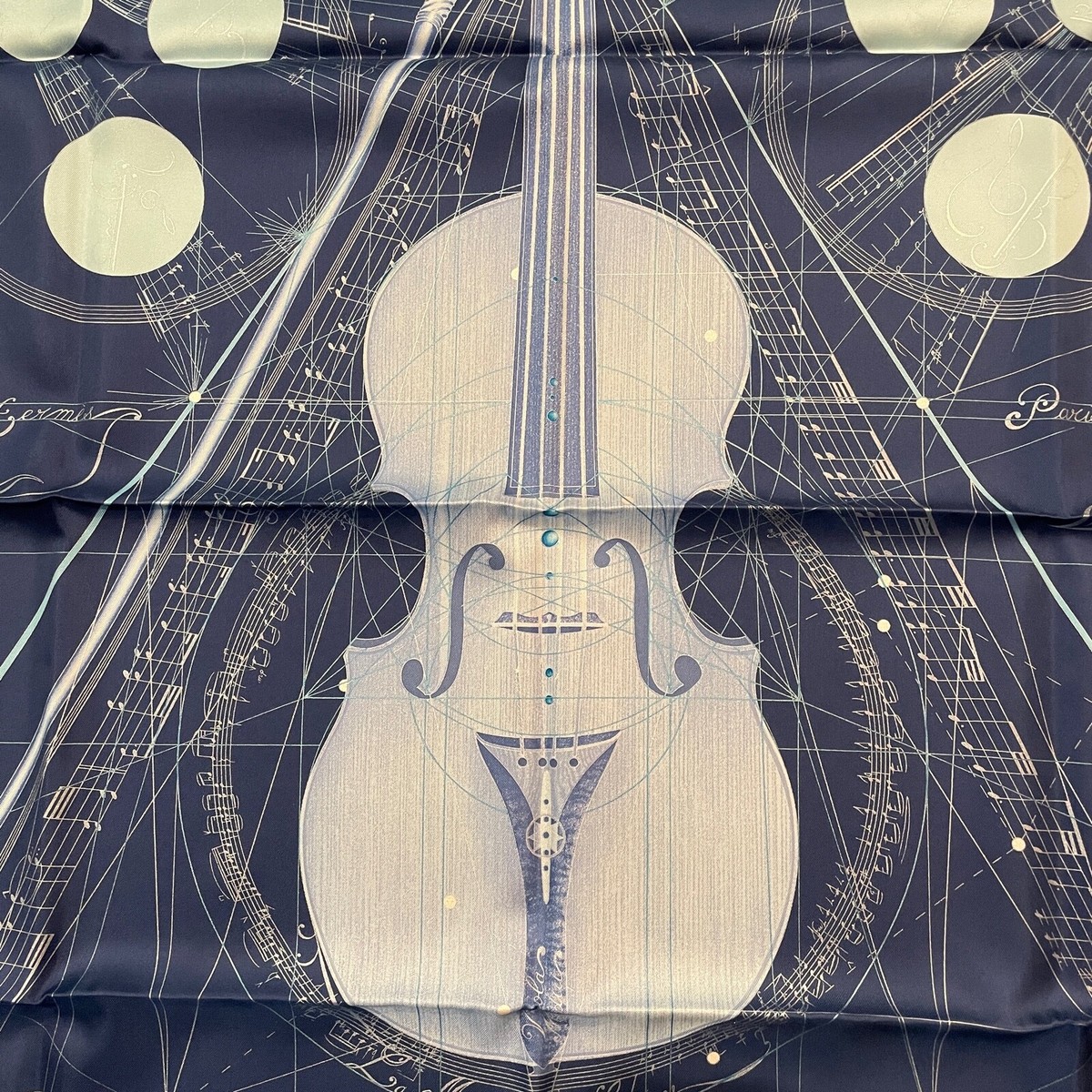 Hermes Silk Scarf 90cm, La Musique des Spheres - Zoe | eBay Hermes Silk Scarf 90cm, La Musique des Spheres - Zoe | eBay