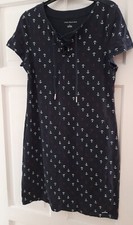 Tommy Hilfiger Ladies Dress Navy Lace up Size Medium (M) Stretch  Holiday Beach