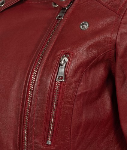 Women's leather jacket transition jacket leather jackets women's jacket genuine leather jacket D-490 - Picture 18 of 21