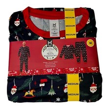 Members Mark Mens Medium Pajamas Christmas Holiday Family Sleep Crew Top Pants