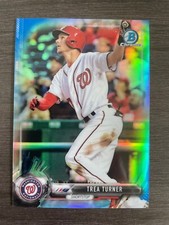 2017 Bowman Chrome Trea Turner Blue Refractor 2nd year #52 serial /150  12/150