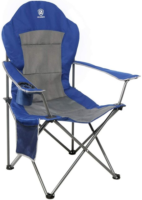 high back reclining camping chair