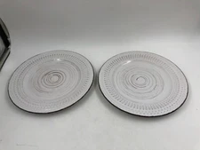 Home Essentials Ceramic 11in Country Dinner Plate Set of 2 BB01B01024
