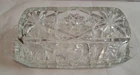 Vintage Anchor Hocking Prescut clear glass Star of David Butter Dish 2 Piece