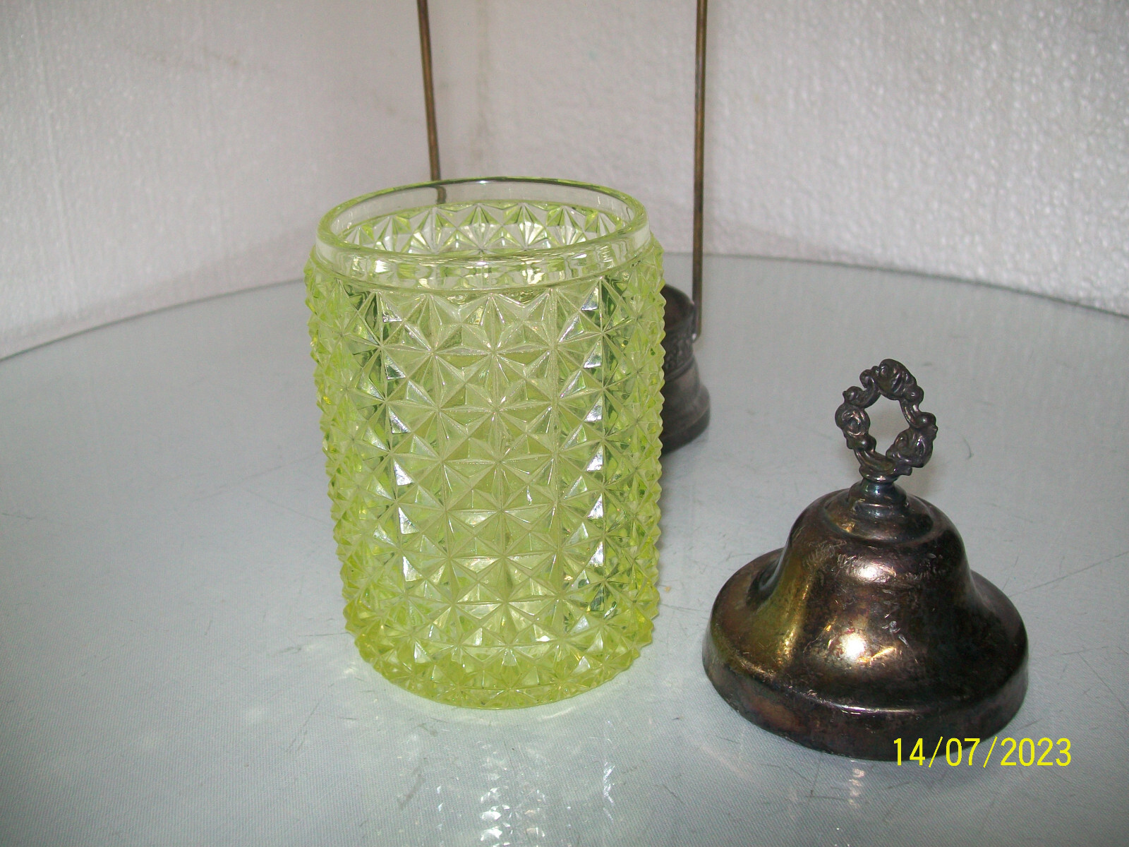 Vaseline Glass Pickle Caster eBay