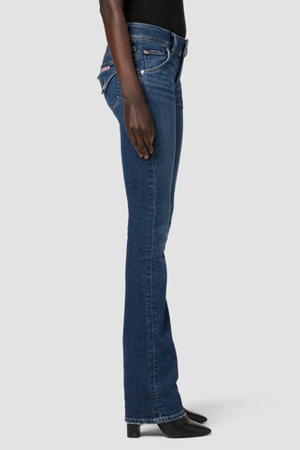 Hudson Beth Baby Boot-Cut Jeans 31 x 34 Blue Mid-Rise Flap Pockets NEW $195 - Picture 2 of 13