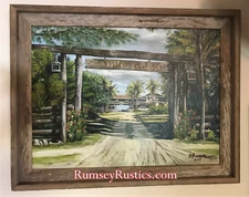 12x16 Plain recycled rustic barnwood barn wood picture frame weathered upcycled