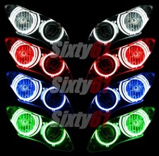 Kawasaki Ninja Zx14r 2006-2022 Ccfl Demon Angel Eyes Halo Lights Rings Kit Set