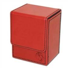 BCW Red Deck Case LX Gaming Card Leatherette Magic the Gathering MTG Storage Box