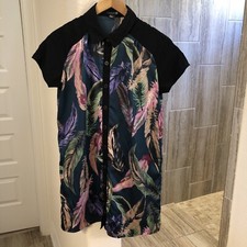 Forever 21 Satin Button Down Shirt Dress Size Small
