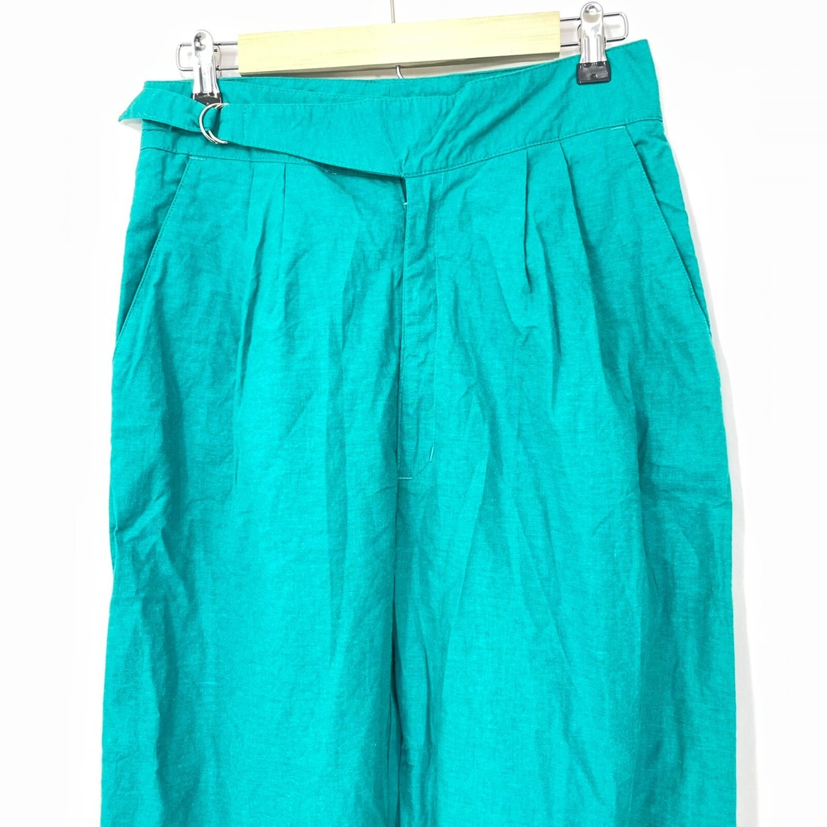 Vtg 90's Organically Grown Pants Size 13 Turquoise Side
