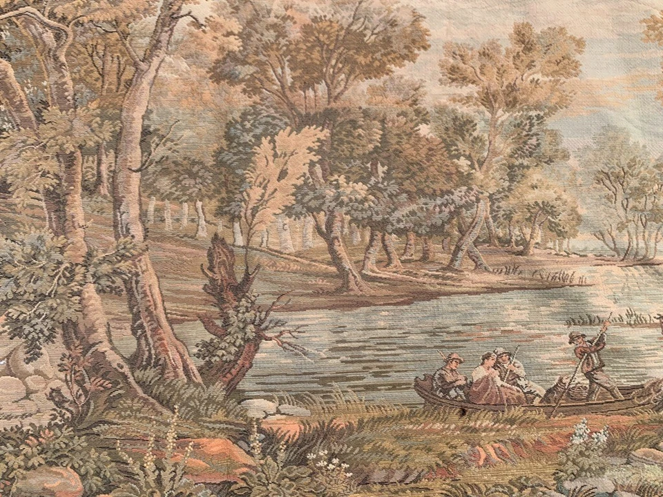 2x5 Vintage French Floral Tapestry Wall Hanging Colorful Traditional Goblins - Image 3 of 4