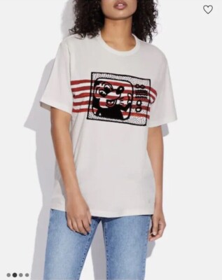 Coach x Keith Haring Mickey Mouse Tee Size Med NWT | eBay