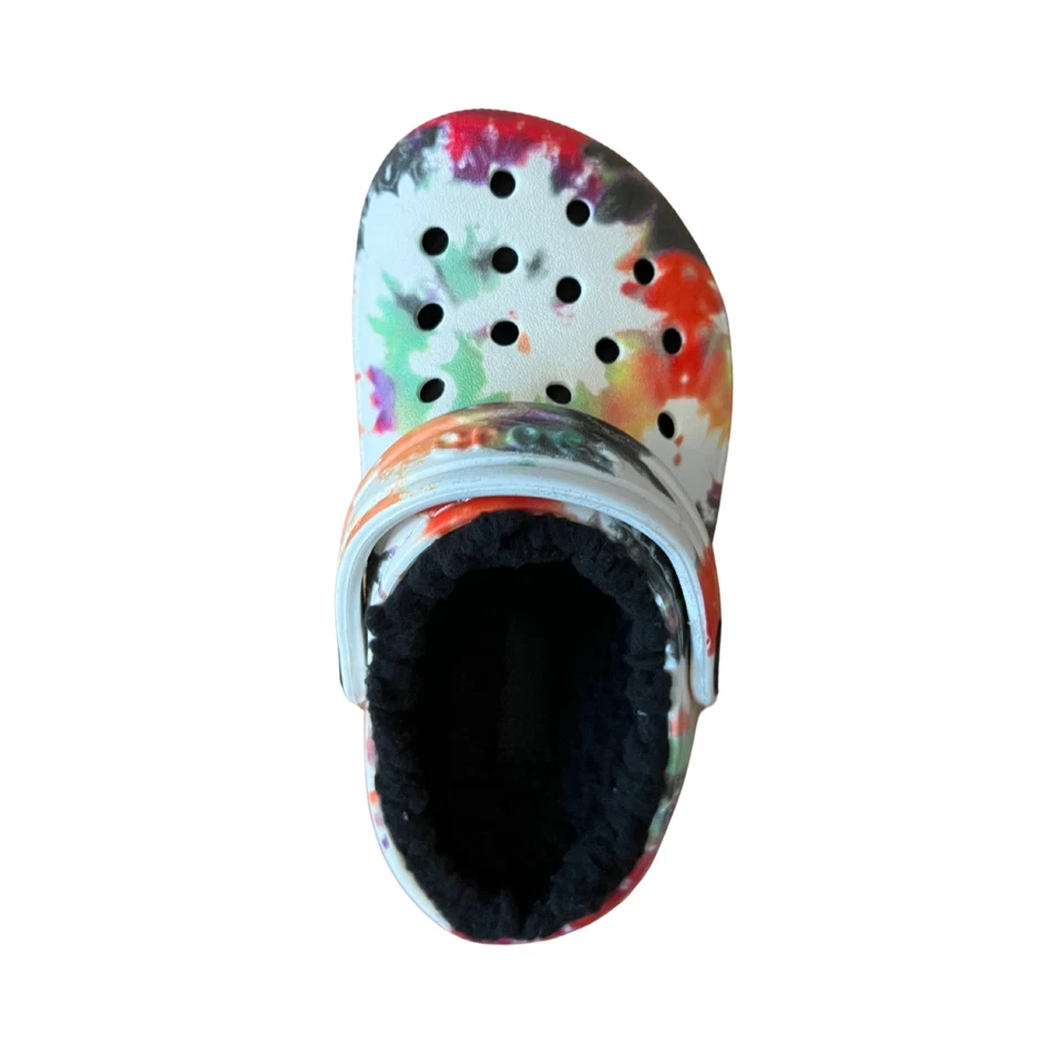 Crocs Classic Lined Tie-Dye Clog gefüttert Black/Multi 206683-0C4 Kinder 19-31 - Bild 3 von 4
