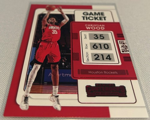 2021-22 Contenders Basketball Christian Wood Houston Rockets Game ...