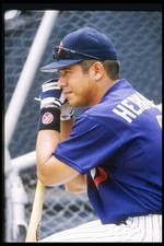 Catcher Carlos Hernandez San Diego Padres stands around the Montre- Old Photo
