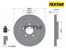 2 pieces brake disc Textar 92148500 for Mitsubishi