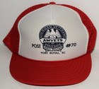 1980s Vintage American Veterans of World War II TRUCKER HAT CAP Port Royal SC