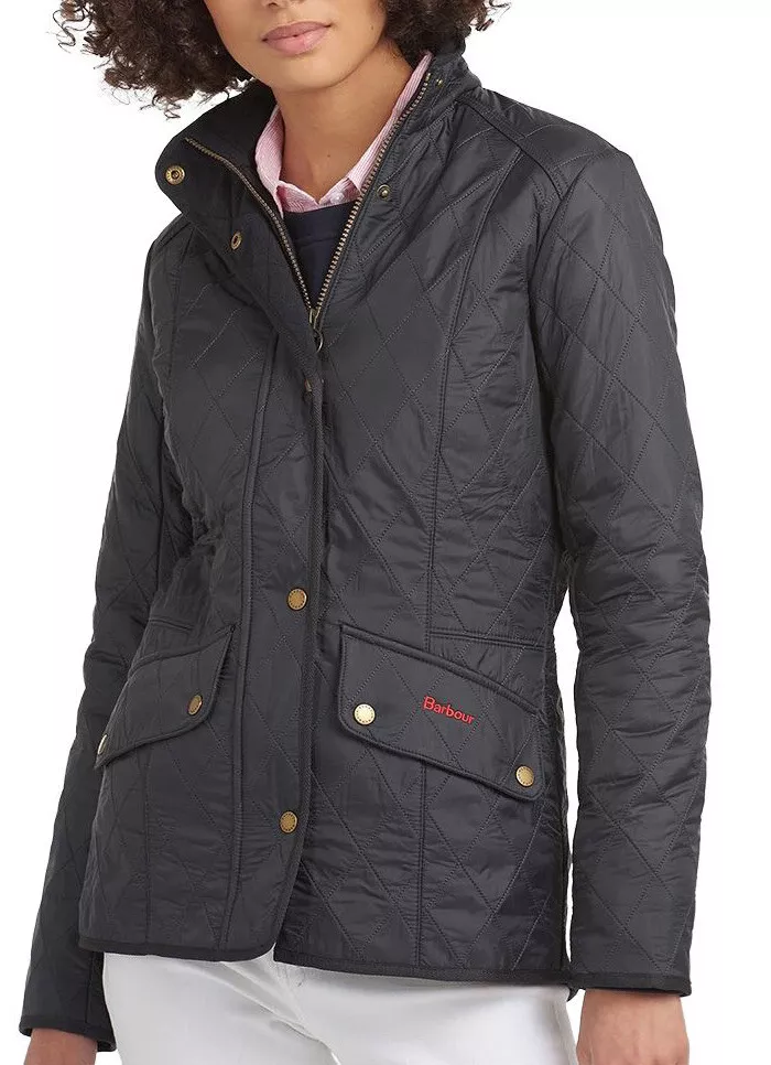 NWTs Barbour Women's Cavalry Polarquilt Quilted Jacket. Navy. 4 US