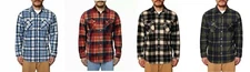 Freedom Foundry Mens Lightweight Plush Plaid Fleece Shirt