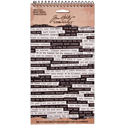 Tim Holtz Ideaology Stickers Small Talk TH93193 Spiral Bound Book