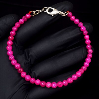 TOP 48,00 kt wunderschönes rosa Rubin Perlen wunderschönes Armband VK 09 E650