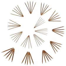 JubileeYarn 6" Double Point Bamboo Knitting Needle Set | 15 Sizes | 5 Needles/Sz