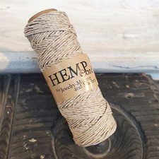 Natural and Metallic Copper 98' Spool 1mm Thick Hemp Cord String Spool