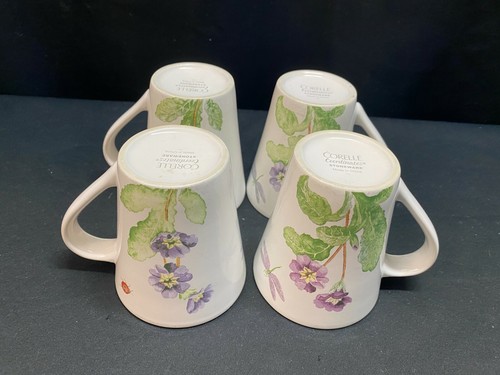 Corelle "CAMELLIA" Coordinates ~ Dragonfly ~ Set of 4 ~ Mugs ~ 4" Tall - Picture 6 of 8