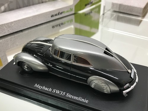 AUTOCULT STREAMLINER 04008 MAYBACH SW35 STROMLINIE 1935 -BLACK 1:43- GOOD IN BOX - Picture 7 of 9