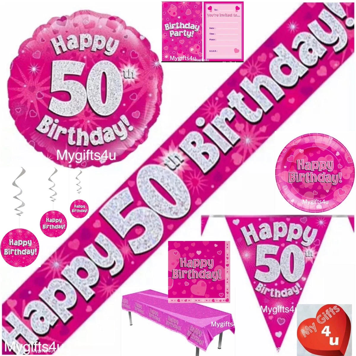 Striscione per 40° compleanno, 274 cm, colore